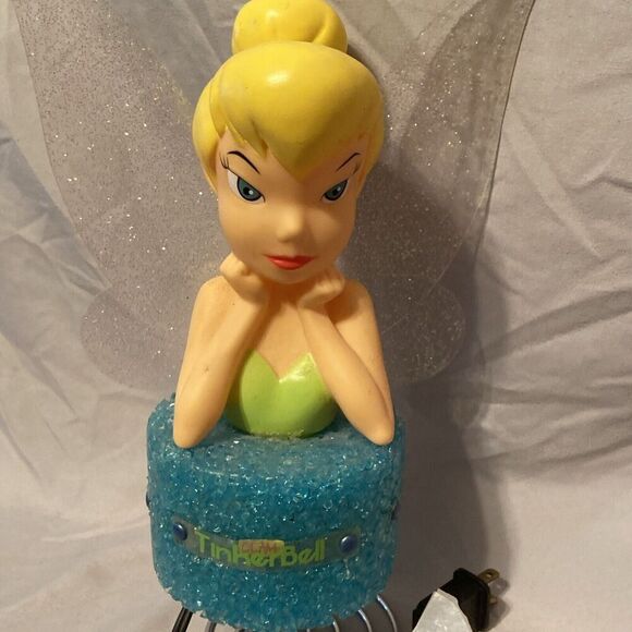 Disney Tinkerbell Lamp Table Desk Bedroom Fairy 11" Night Light - Picture 1 of 7
